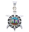 Multicolor Turtle Native American or Pueblo Design Pendant MW75783